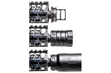 Image of JMac Customs 2C 5/8-24 X37 2-Port Muzzle Brake with Bravo Suppressor Mount, Black, RRD-2C-30S-X37