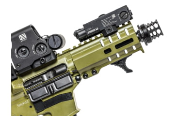 Image of JMac Customs 360 1/2-28 X37 Muzzle Brake with Bravo Suppressor Mount and Blast Shield, Black Nitride, RRD-360-28S-X37+BDS-37