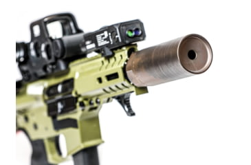Image of JMac Customs 360 1/2-28 X37 Muzzle Brake with Bravo Suppressor Mount and Blast Shield, Black Nitride, RRD-360-28S-X37+BDS-37