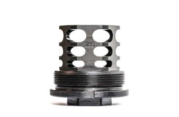 Image of JMac Customs 360 1/2-28 X37 Muzzle Brake with Bravo Suppressor Mount and Blast Shield, Black Nitride, Black, RRD-360-28S-X37+BDS-37