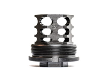 Image of JMac Customs 360 1/2-28 X37 Muzzle Brake with Bravo Suppressor Mount and Blast Shield, Black Nitride, RRD-360-28S-X37+BDS-37