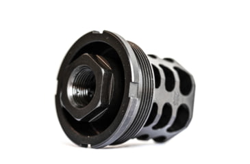 Image of JMac Customs 360 1/2-28 X37 Muzzle Brake with Bravo Suppressor Mount and Blast Shield, Black Nitride, RRD-360-28S-X37+BDS-37