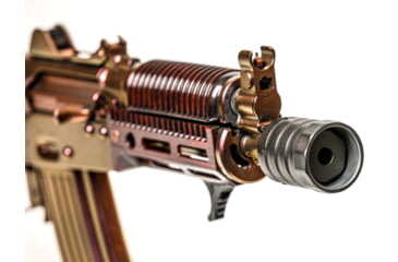 Image of JMac Customs 360 24-1.5 Muzzle Brake with Bravo Suppressor Mount and Blast Shield, Facemount X37, RRD-360-24F-X37+BDS-37