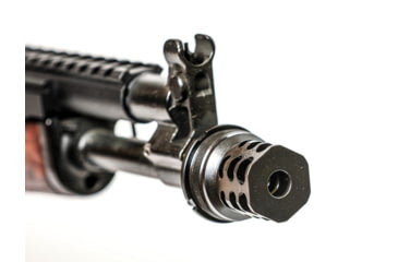 Image of JMac Customs 360 24-1.5 Muzzle Brake with Bravo Suppressor Mount and Blast Shield, Facemount X37, RRD-360-24F-X37+BDS-37