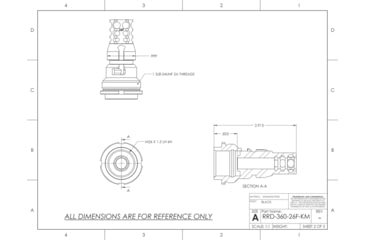 Image of JMac Customs 360 26-1.5LH Face Keymount w/HUB, Black, RRD-360-26F-X37-KM