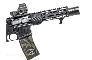 Image of JMac Customs 360 5/8-24 X37 Muzzle Brake with Bravo Suppressor Mount and Blast Shield, Black Nitride, RRD-360-30S-X37+BDS-37