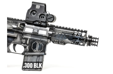 Image of JMac Customs 360 5/8-24 X37 Muzzle Brake with Bravo Suppressor Mount, Black Nitride, RRD-360-30S-X37