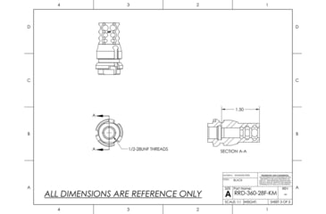 Image of JMac Customs 360 Face KeyMount, 1/2-28, KeyMicro, RRD-360-28F-KM