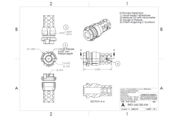 Image of JMac Customs 360 KeyMount, 1/2-28, KeyMicro, RRD-360-28S-KM