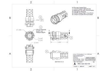Image of JMac Customs 360 KeyMount, 5/8-24, KeyMicro, RRD-360-30S-KM