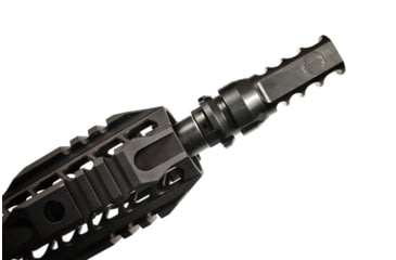 Image of JMac Customs 4C 1/2-28 4-Port Muzzle Brake with KeyMount, Black Nitride, RRD-4C-28S-KM