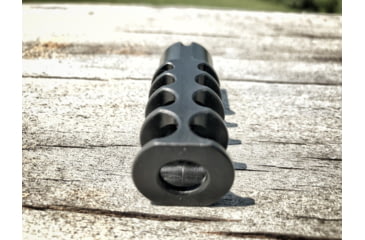 Image of JMac Customs 4C 1/2-28 Slim 9mm 4-Port Muzzle Brake, Black Nitride, RRD-4C-28-S-9