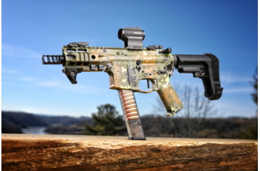 Image of JMac Customs 4C 1/2-28 Slim 9mm 4-Port Muzzle Brake, Black Nitride, RRD-4C-28-S-9