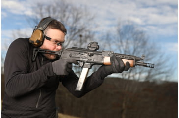 Image of JMac Customs 4C 1/2-28 Slim 9mm 4-Port Muzzle Brake, Black Nitride, RRD-4C-28-S-9