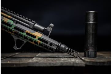 Image of JMac Customs 4C 14-1LH 4-Port Muzzle Brake with KeyMount, Black Nitride, RRD-4C-14F-KM