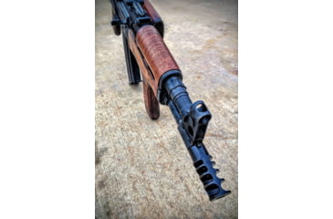 Image of JMac Customs 4C 14-1LH Slim 4-Port Muzzle Brake, Black Nitride, RRD-4C-14-S