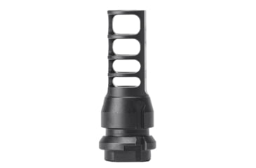 Image of JMac Customs 4C FAL Inch 9/16x24 4-Port Muzzle Brake with KeyMount, Black Nitride, Black, RRD-4C-16F-KM