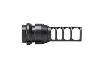 Image of JMac Customs 4C FAL Inch 9/16x24 4-Port Muzzle Brake with KeyMount, Black Nitride, RRD-4C-16F-KM