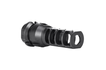 Image of JMac Customs 4C FAL Inch 9/16x24 4-Port Muzzle Brake with KeyMount, Black Nitride, RRD-4C-16F-KM