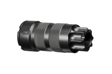 Image of JMac Customs FRD-14F Flash Reduction Device w/ Cone, M14x1L, 9mm Cone, Black, FRD-14F-13.7-20+FC-X20