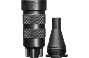 Image of JMac Customs FRD-14F Flash Reduction Device w/ Cone, M14x1L, 9mm Cone, Black, FRD-14F-13.7-20+FC-X20