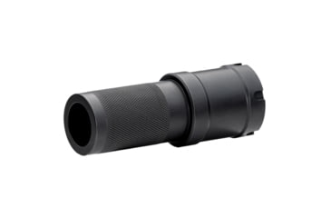Image of JMac Customs Bravo Extended Blast Shield Muzzle Device, 1.375-24 Thread, Black, BDS-37-EXT
