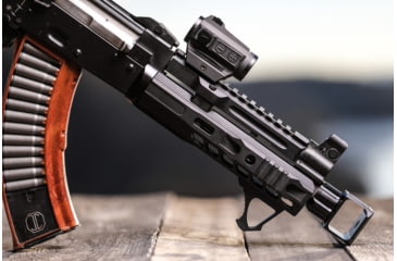 Image of JMac Customs LAF 26-1.5LH Flash and Sound Enhancing Muzzle Brake, Black Nitride, LAF-26
