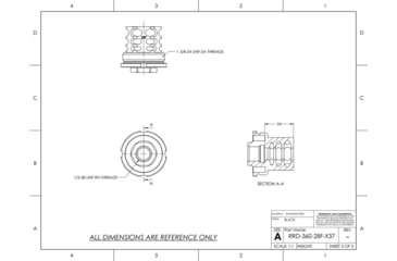 Image of JMac Customs RRD-360-28F-X37 FaceMount, Black, RRD-360-28F-X37
