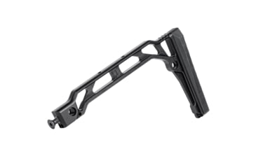 Image of JMac Customs SS-8R Stock 5.5mm Folding Aks w/Rubber Butt Pad, Black, SS-8RP+SM-5.5