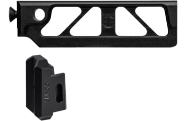 Image of JMac Customs ST-5 Skeletonized Tube for Compact M4 Stocks for 5.5mm Folding AKs, Black, ST-5+SM-5.5