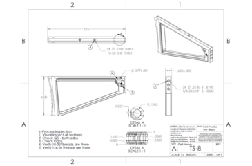 Image of JMac Customs TS-8 Triangle Stock with 1913 Folding Mech, 8in, TS-8+FM-SM-1913