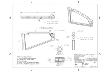 Image of JMac Customs TS-8R Triangle Stock for 4.5mm Folding AKs, 8in, TS-8R+SM-4.5