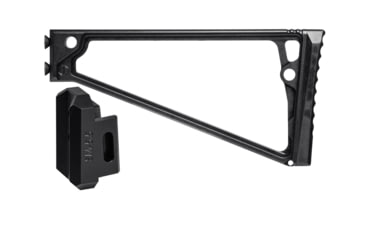 Image of JMac Customs TS-9P Stock 5.5mm Folding Aks w/Rubber Butt Pad, Black, TS-9P+SM-5.5