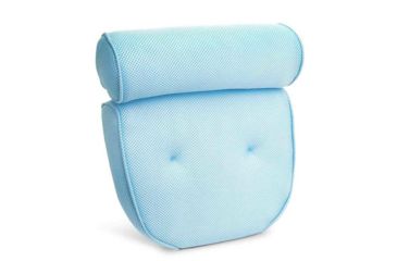 Image of JOBAR Ideaworks Home Spa Bath Pillow Neck &amp; Back Comfort, Blue JB7419