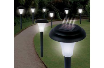 Image of JOBAR Ideaworks Solar-Powered LED Accent Light Set Of 8, Black JB5629