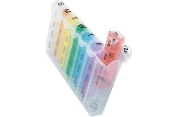 Image of JOBAR PopUp Weekly Pill Organizer, Clear JB6548