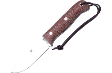 Image of Joker Knives Bushcraft Survival Fixed Blade Knife, 8.75in Overall, 4in Satin 1.4116 SS Drop Point, Brown Canvas Micarta Handle, Brown Leather Belt Sheath, Brown, CM112