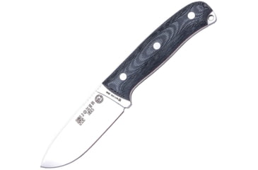 Image of Joker Knives Bushcraft Survival Fixed Blade Knife, 9in Overall, 4in Satin 1.4116 SS Drop Point, Black Canvas Micarta Handle, Comes w/2 Meters Of 550 Paracord, Black Leather Belt Sheath, Black, CM116