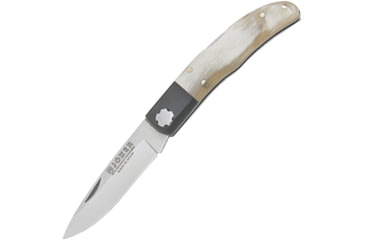 Image of Joker Knives Lockback Horn Folding Knife, 3in Satin Vanadium Molybdenum Steel Blade, Horn Handle, Buffalo Horn Bolster, NA-114USA