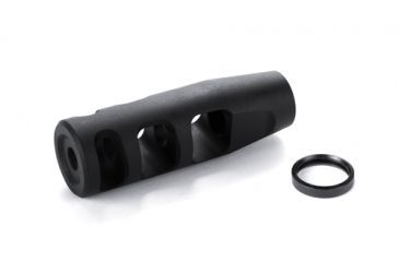 Image of JP Enterprises 3-Port Compensator, 5/8-24 TPI, .750 OD, .350 Exit, Matte Black, Black JPTRE3-324B
