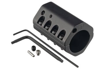 Image of JP Enterprises .936 Bore Alum. Gas Block with Detent Gas Adjustment, Black, JPGS-8D