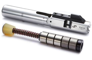 Image of JP Enterprises EnhancedBolt Bolt Carrier Group BCG, 9mm, Polished SS Finish, Short Stroke Heavy SCS System JPSCS2-9SS-5H2 - 2 Tungsten/ 3 Steel Masses, Silver, JPBC-9SL-SP5H2SS