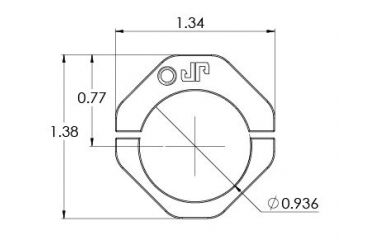 Image of JP Enterprises .936 Adjustable Gas Block, Bull BARrel Aluminum, Black, Black JPGS-8