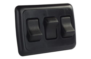 Image of JR Products On/Off Switch With Bezel - Triple Switch, Black, 12245
