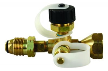 Image of JR Products Propane Branch Tee Male 1in 20 Cylinder Thread x Female Pol x 1/4 Female, 07-30135