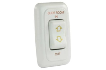 Image of JR Products Slide-Out Switch With Bezel And Printed Text, White, 12075