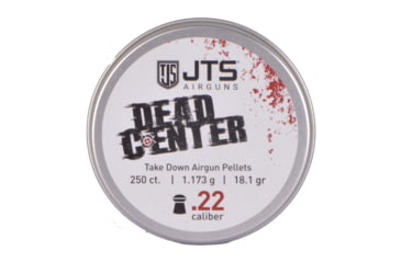 Image of JTS Group Dead Center, .22 Caliber, 18.13 Grain Domed Tip Air Rifle Ammo, 250 Rounds, JAC100