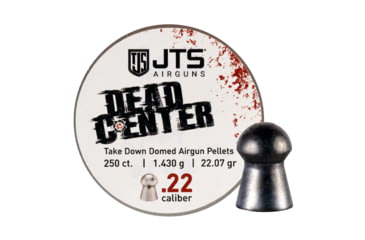 Image of JTS Group Dead Center, .22 Caliber, 21.53 Grain Domed Tip Air Rifle Ammo, 250 Rounds, JAC110