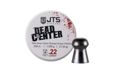Image of JTS Group Dead Center, .22 Caliber, 21.53 Grain Semi Domed Tip Air Rifle Ammo, 250 Rounds, JAC109