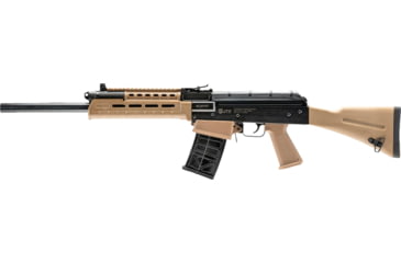 Image of JTS Group M12AK-T1A 3in Tactical Semi-Auto Shotgun, 12 Gauge, 18.7in BBL, Synthetic FDE/Black Stock, 2 Mag Included, 5RD Capacity, Black, GM12AK-T1A-BR